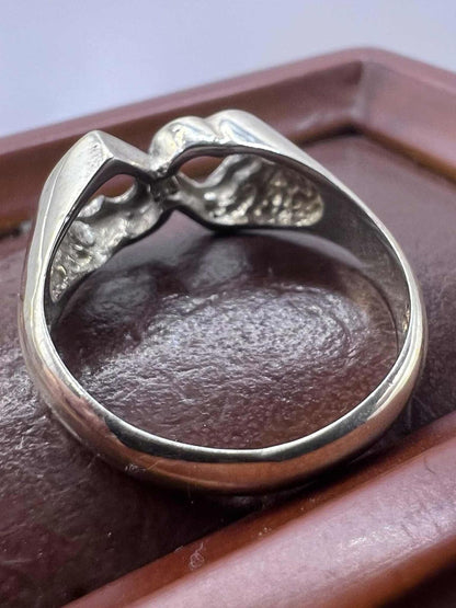 Quality 925 Sterling Silver Heart Ring • 2.38 Grams • Size - N