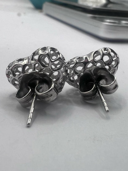 Quality 925 Sterling Silver Heart Earrings - 3.95 Grams