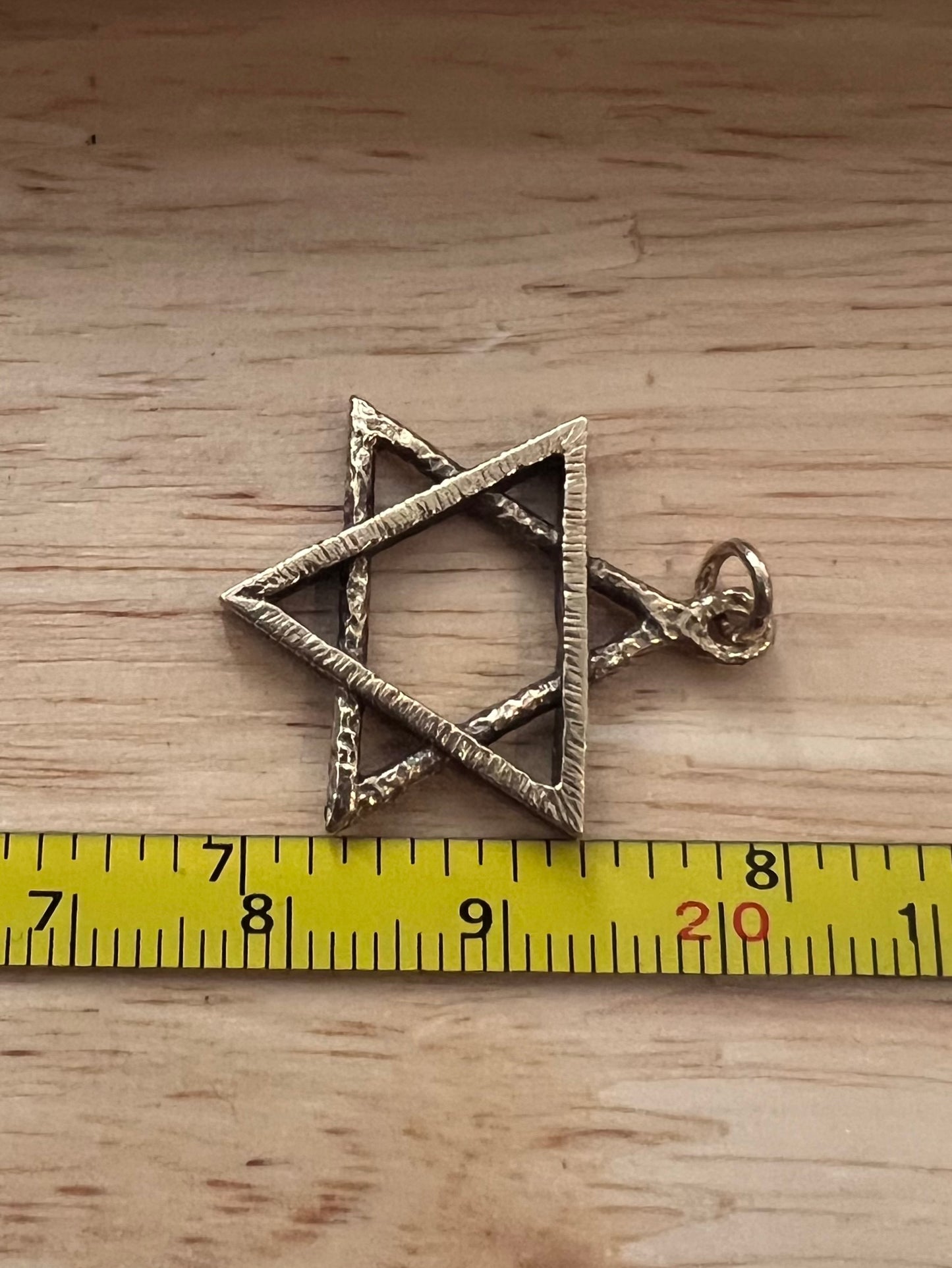 Vintage 9ct Yellow Gold Star Of David Pendant - 3.06 Grams