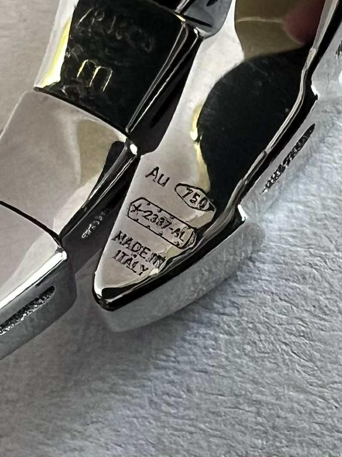 Bvlgari 18k White Gold Serpenti Diamond Set Ring - 0.60ct - M½/53