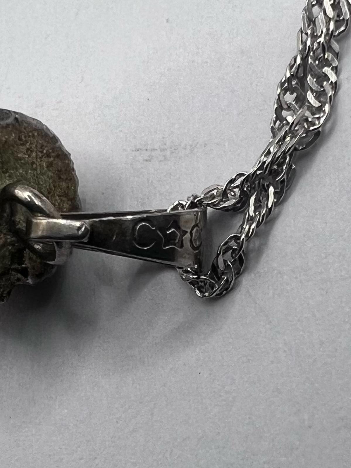 Quality 925 Sterling Silver Amethyst Pendant & Chain Set - 9.24 Grams