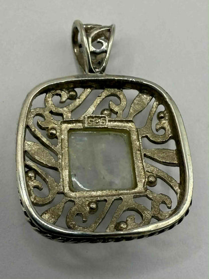 Quality 925 Sterling Silver Moon Stone Set Pendant • 8.06 Grams