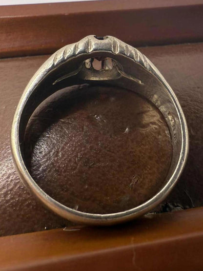 Vintage 925 Sterling Silver Garnet Set Ring • Size - R • 4.44 Grams
