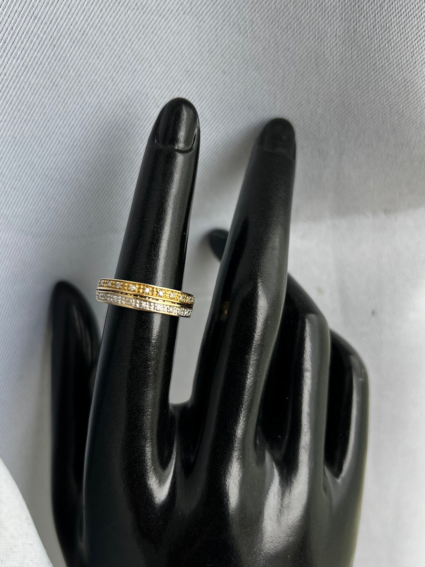 Quality 9ct Yellow Gold Secret “Always” 0.10ct Diamond Set Ring - M½