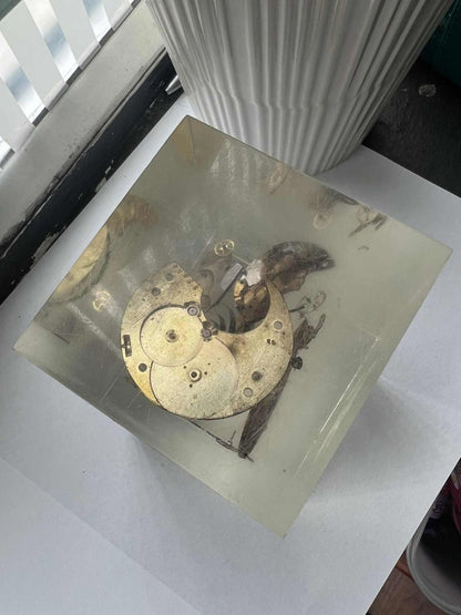 Unique Pocket Watch Mechanism in Resin Display