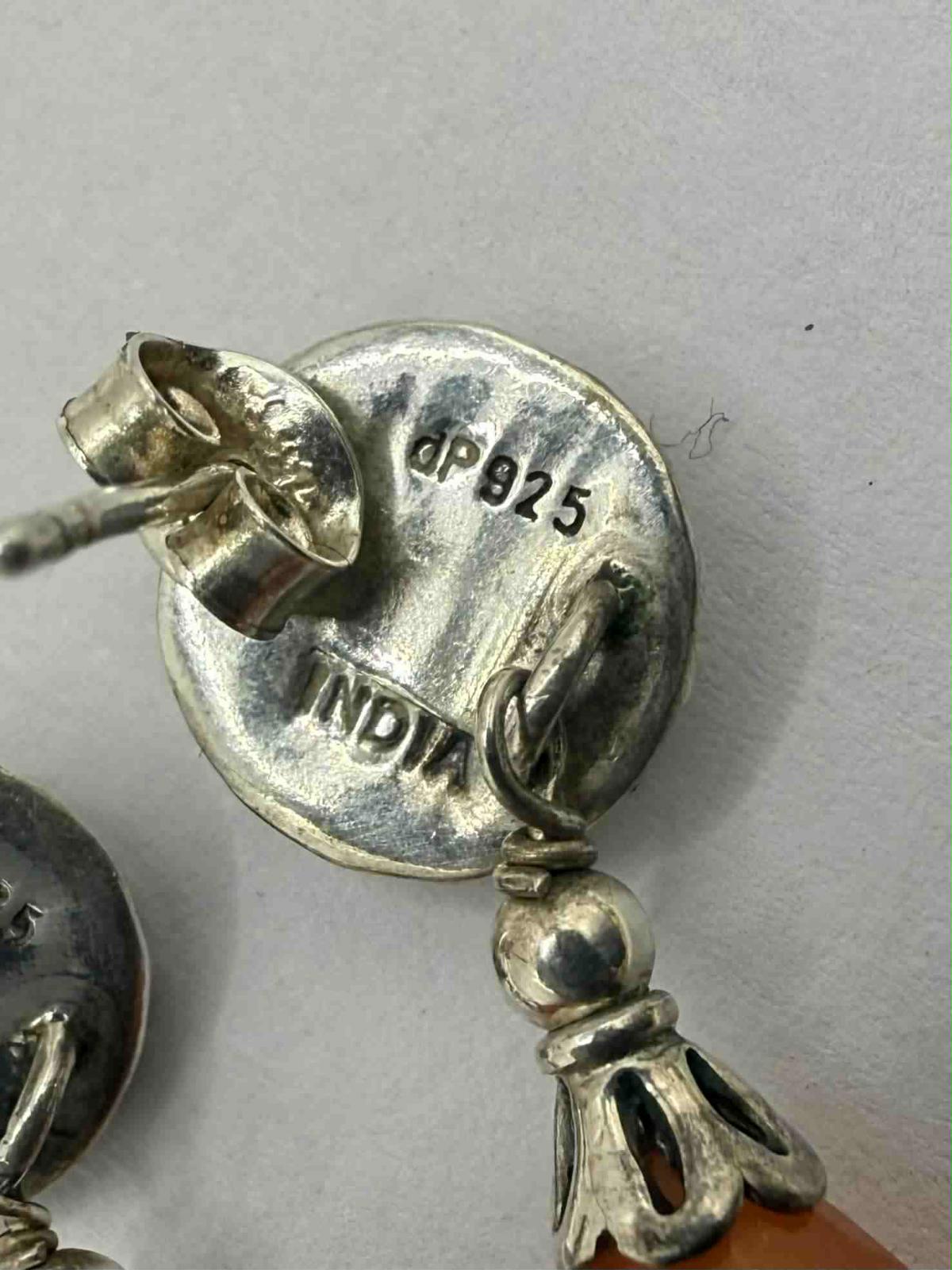 Quality 925 Sterling Silver India Dangle Earrings • 9.50 Grams