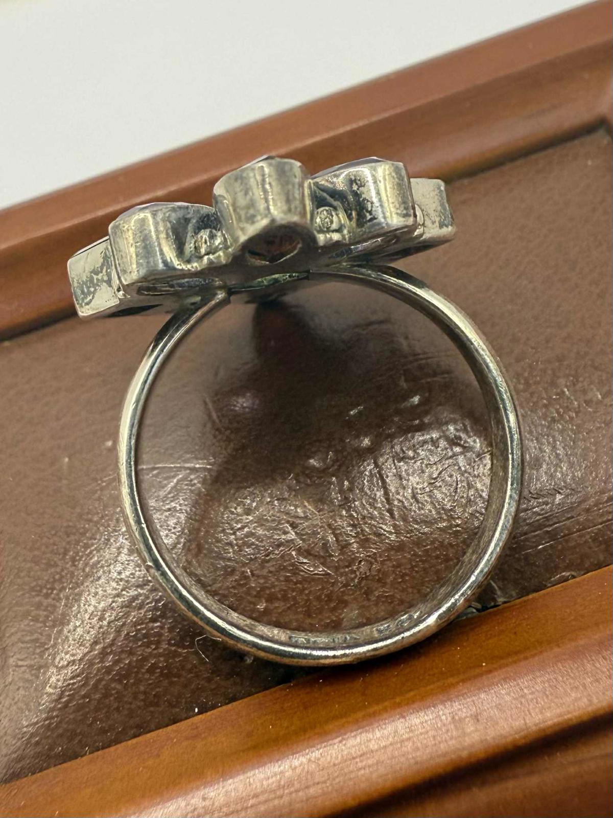 Quality Indian Multi Gem Stone Set Ring • Size - S½ • 7.16 Grams