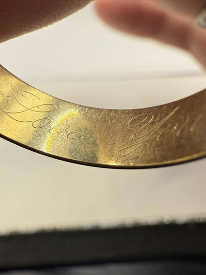 Vintage 9ct Yellow Gold "B.Bro's" Wedding Band • 3.83 Grams • Size - T