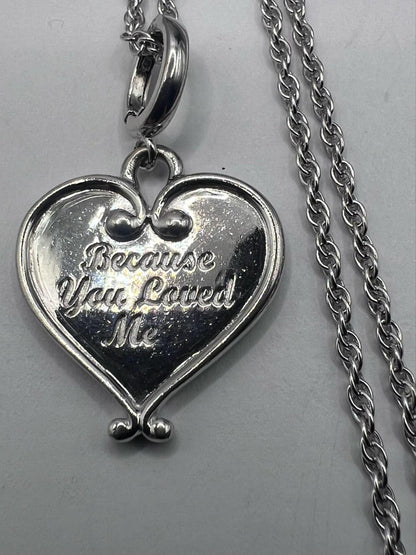 Quality 925 Sterling Silver Heart Pendant & Chain Set - 10.18 Grams