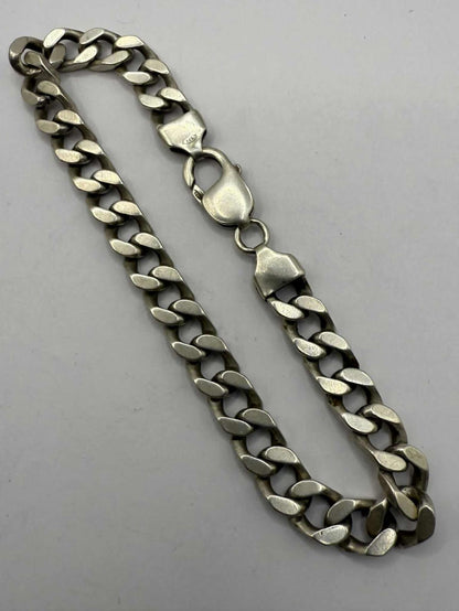 Quality 925 Sterling Silver Curb Bracelet • 9 Inch • 33.79 Grams