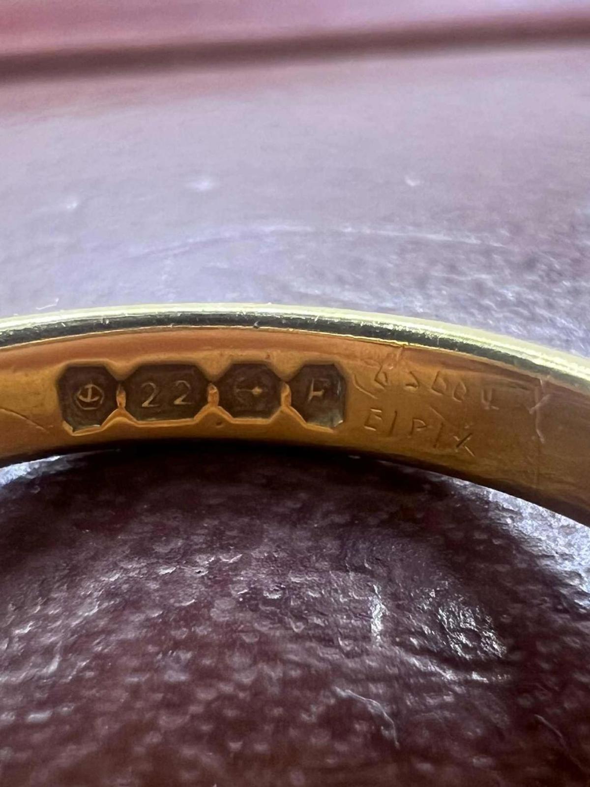 Antique 22ct Yellow Gold Wedding Band • 2.61 Grams • Size - K