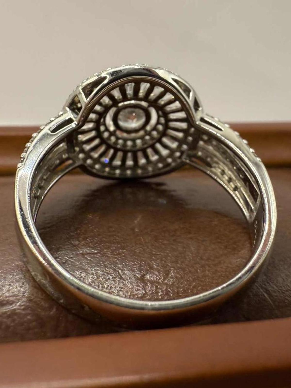Quality 925 Sterling Silver White Stone Cluster Ring • Size - U • 5.14 Grams