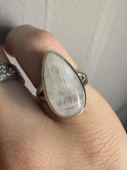 Quality 925 Sterling Silver Crystal Set Ring • Size - K½ • 5.58 Grams