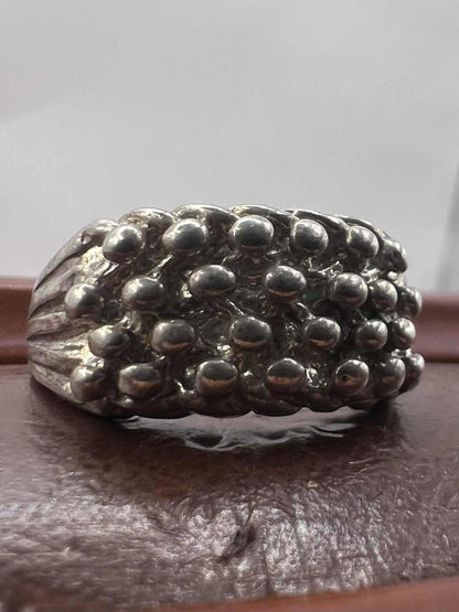 Quality 925 Sterling Silver Keeper Ring • 6.16 Grams • Size - P