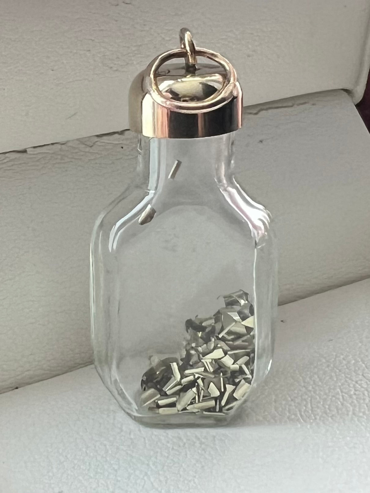 Unique 9ct Yellow Gold In A Bottle Pendant - 3.13 Grams