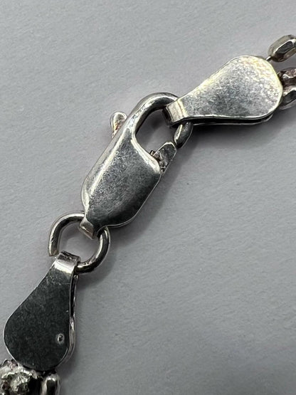 Quality 925 Sterling Silver Fancy Link Bracelet  - 4.66 Grams - 7 Inch