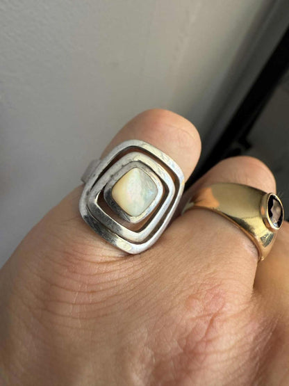 Quality 925 Sterling Silver Stone Set Ring • Size - M • 6.49 Grams