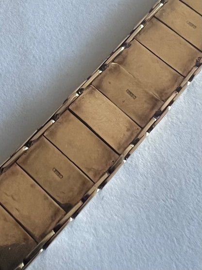 Vintage 9ct Yellow Gold Floral Engraved Gate Bracelet • 20.73 Grams