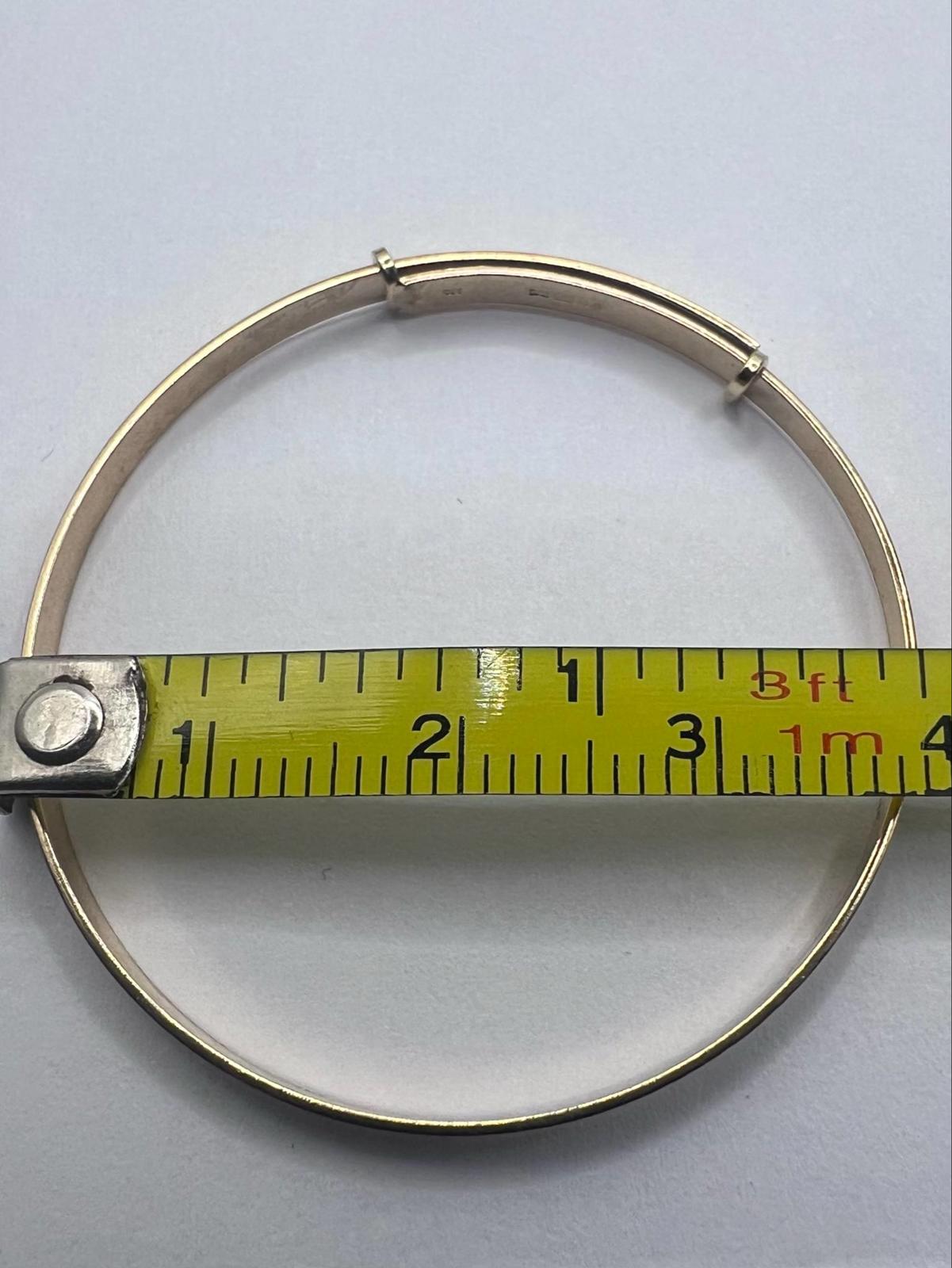 Vintage 9ct Yellow Gold Patterned Bangle • 2.10 Grams