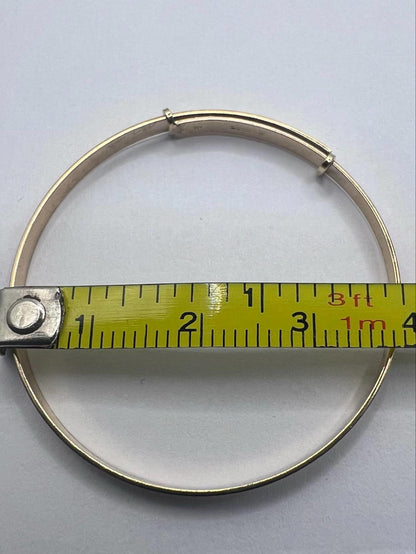 Vintage 9ct Yellow Gold Patterned Bangle • 2.10 Grams