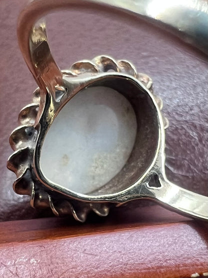 Vintage 9ct Yellow Gold Opal Set Ring - L½