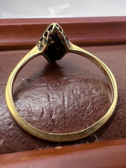 Antique 18ct Yellow Gold Diamond Cluster Ring - L