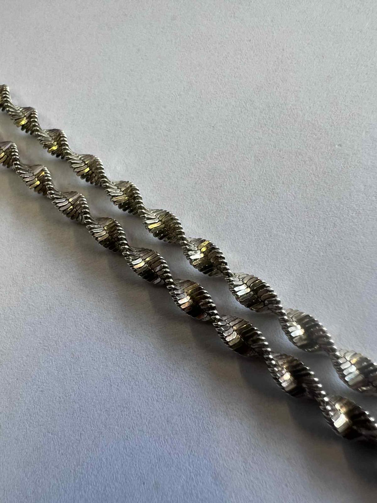 Quality 925 Sterling Silver Detailed Rope Chain • 18" • 12.64 Grams
