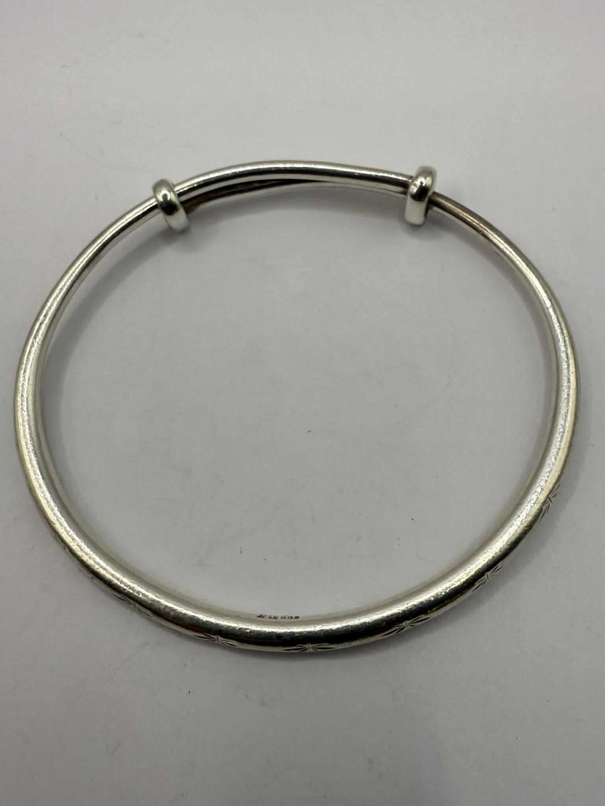 Quality 999 Silver Chinese Adjustable Bangle • 21.14 Grams