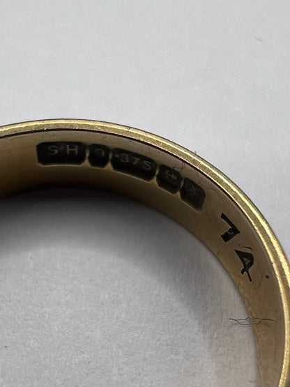 Vintage 9ct Yellow Gold Wedding Band - M½