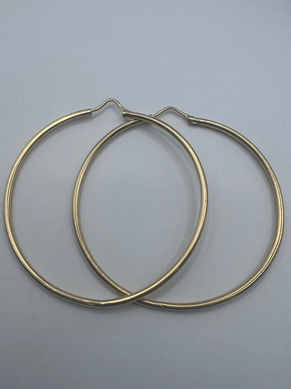 Italian 18ct Yellow Gold Hoop Earrings • 11.61 Grams