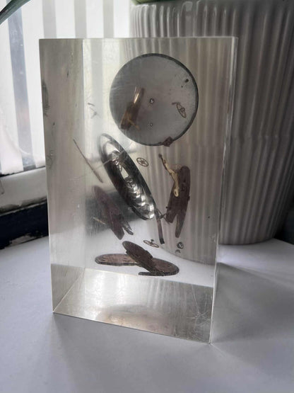 Unique Pocket Watch Mechanism in Resin Display