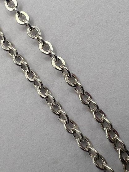 Quality 925 Sterling Silver CC Pendant & Chain Set - 5.22 Grams