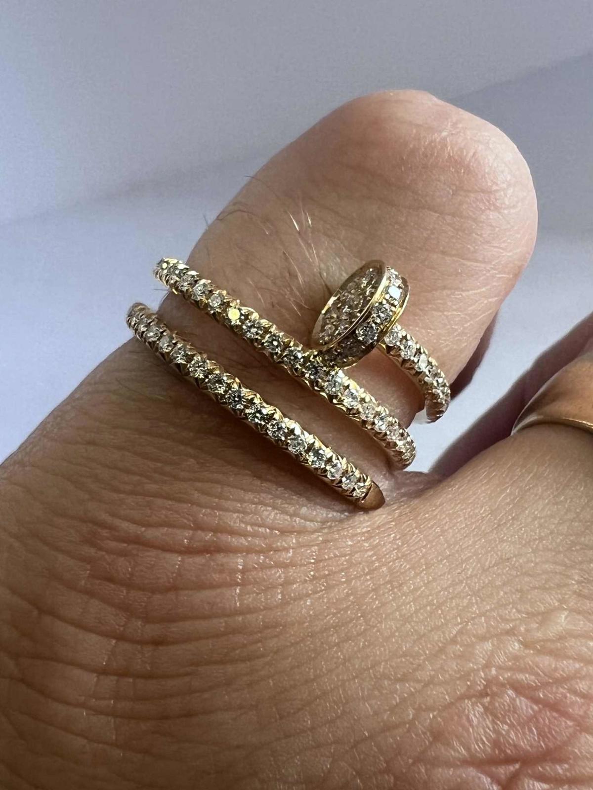 Cartier 18ct Yellow Gold Diamond Set Juste un Clou Ring - M/52½