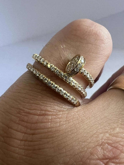 Cartier 18ct Yellow Gold Diamond Set Juste un Clou Ring - M/52½