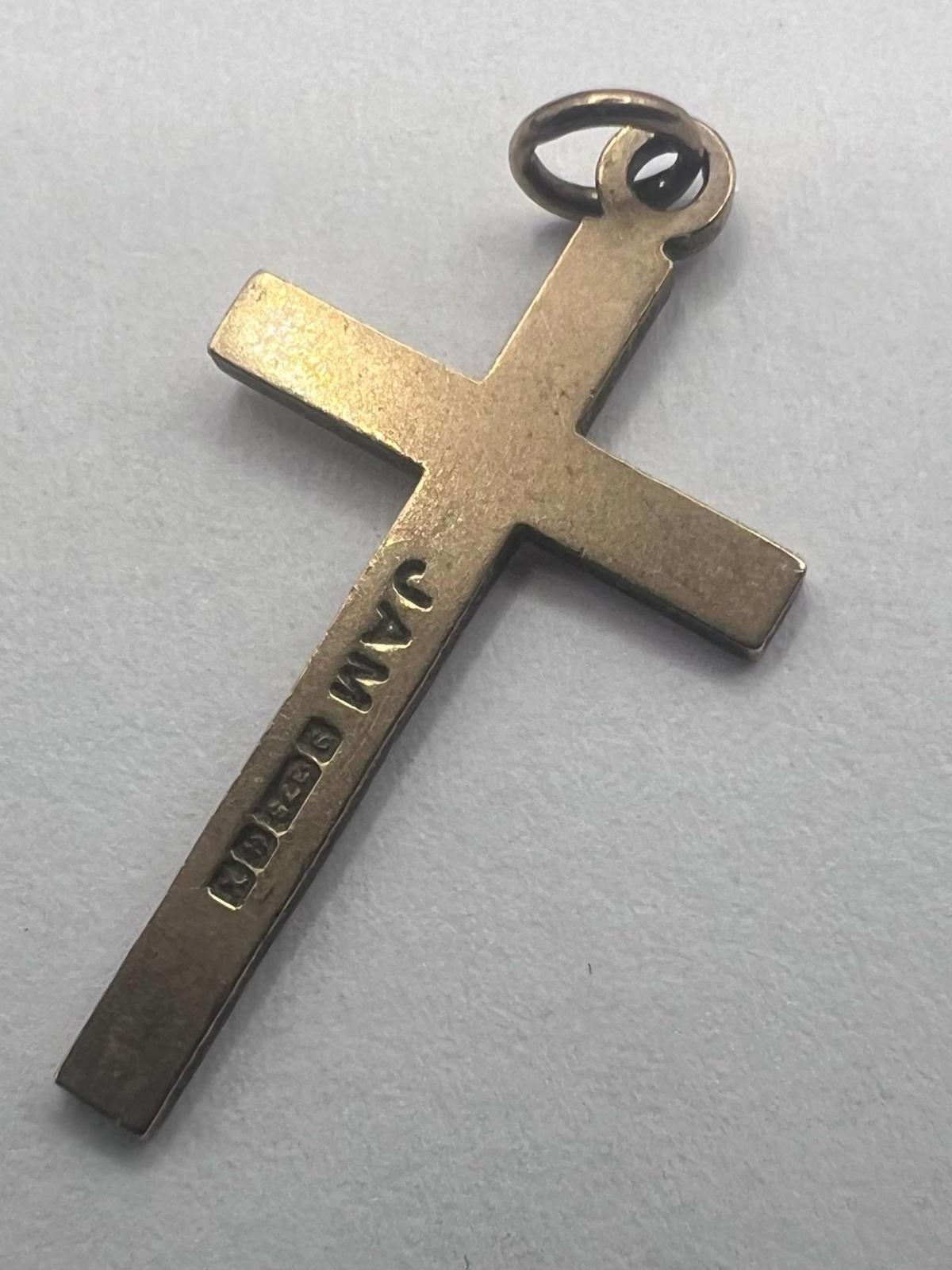 Vintage 9ct Yellow Gold Cross Charm - 0.66 Grams