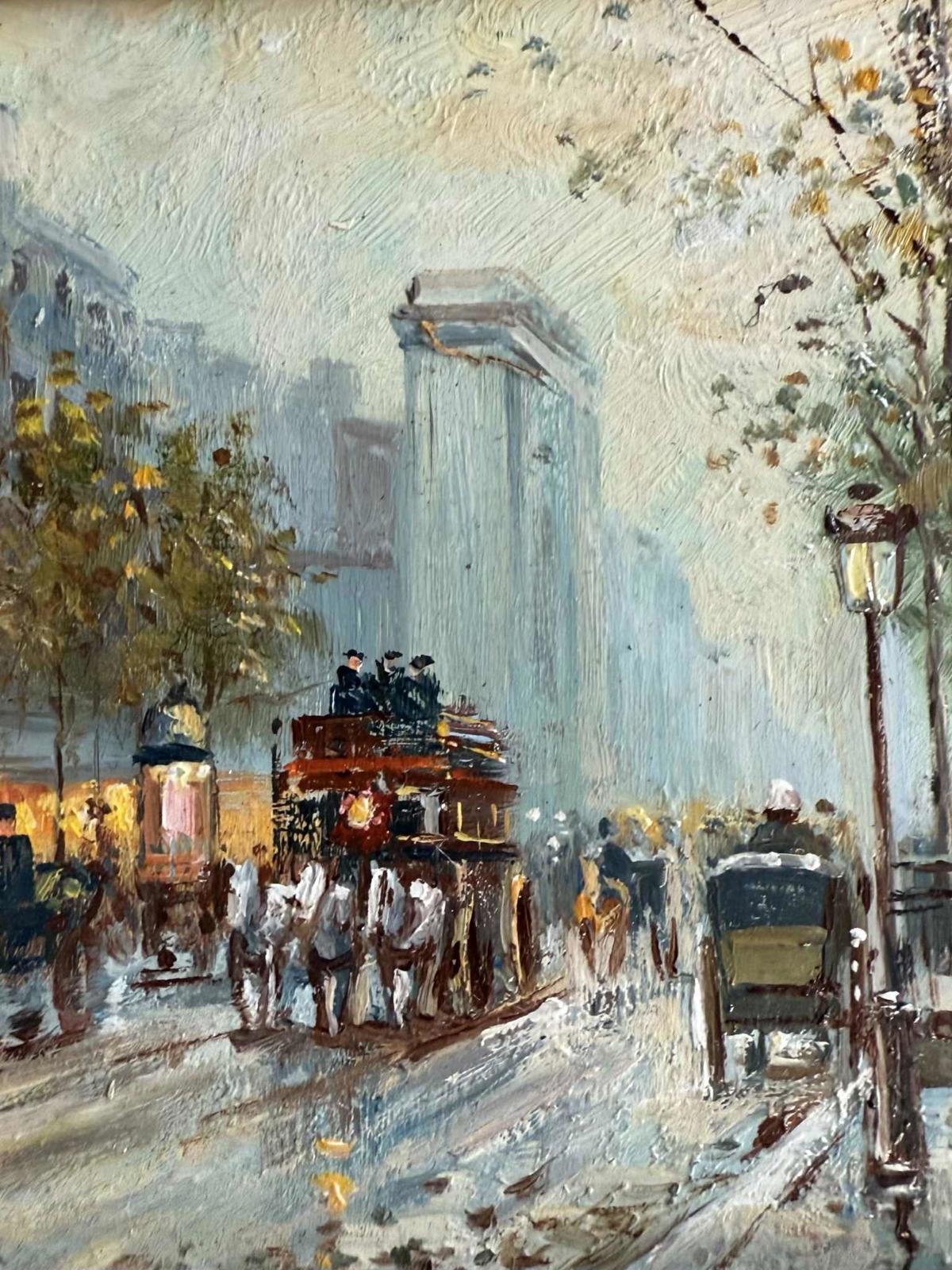 Vintage French Street Scene Oil Painting - Singed - "Sebastion"