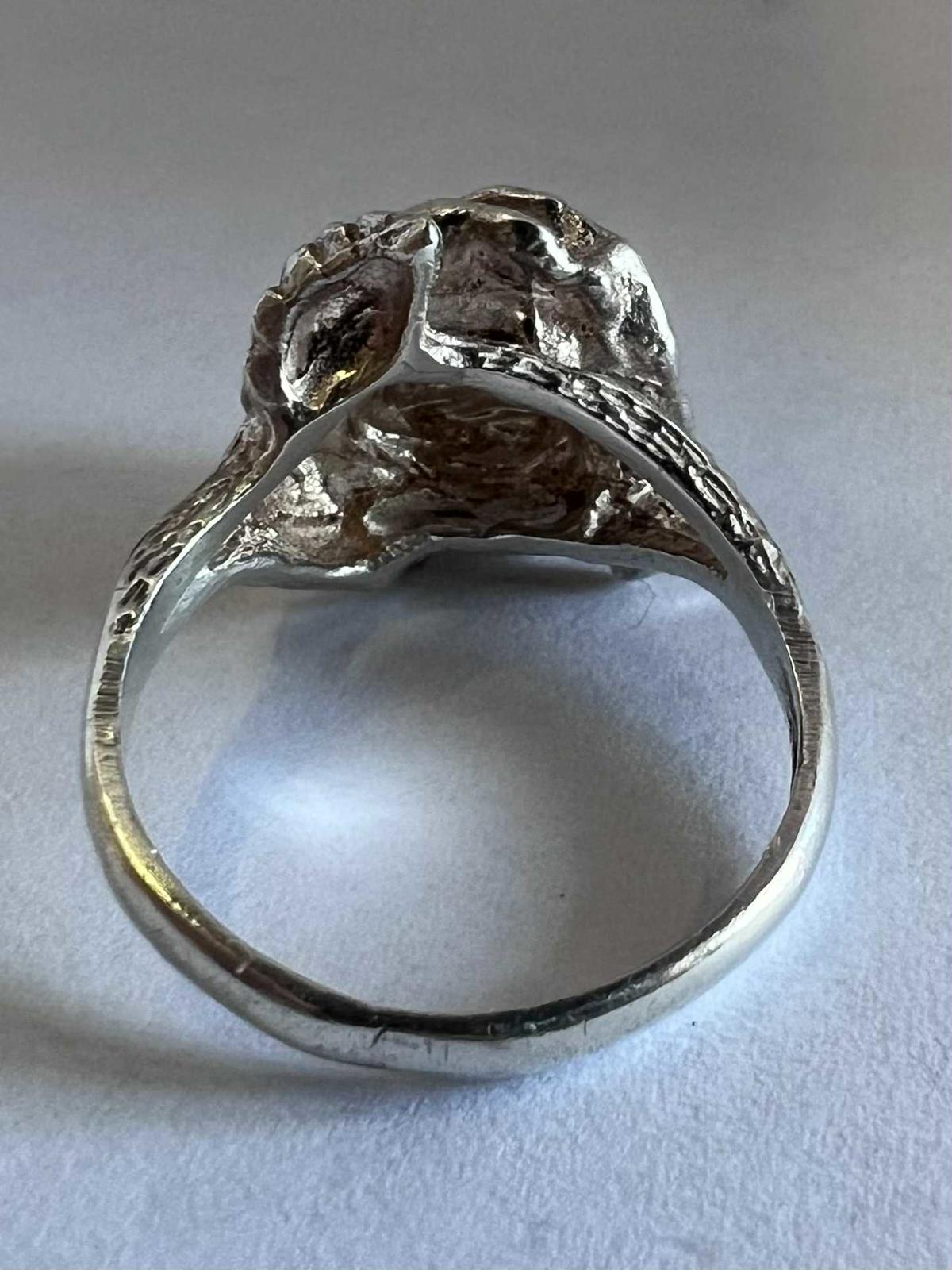 Quality 925 Sterling Silver Detailed Rose Ring • 4.99 Grams • Size - O
