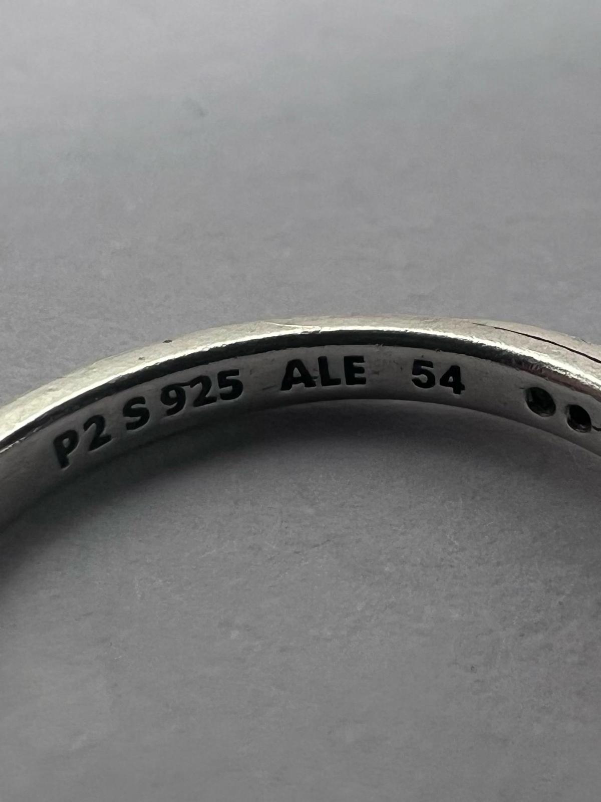 Quality 925 Sterling Silver Stone Set Bow Ring • 2.42 Grams • Size - N