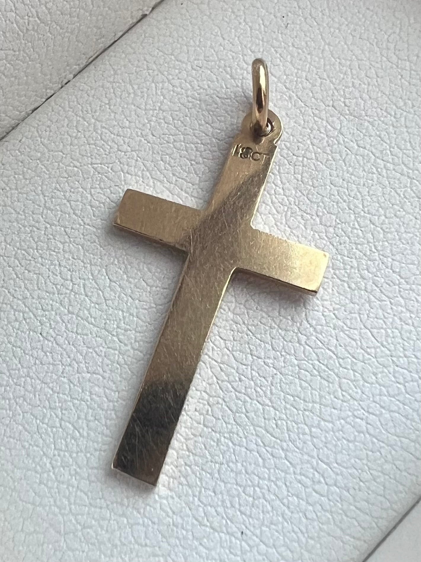 Vintage 18ct Yellow Gold Cross Pendant - 1.63 Grams