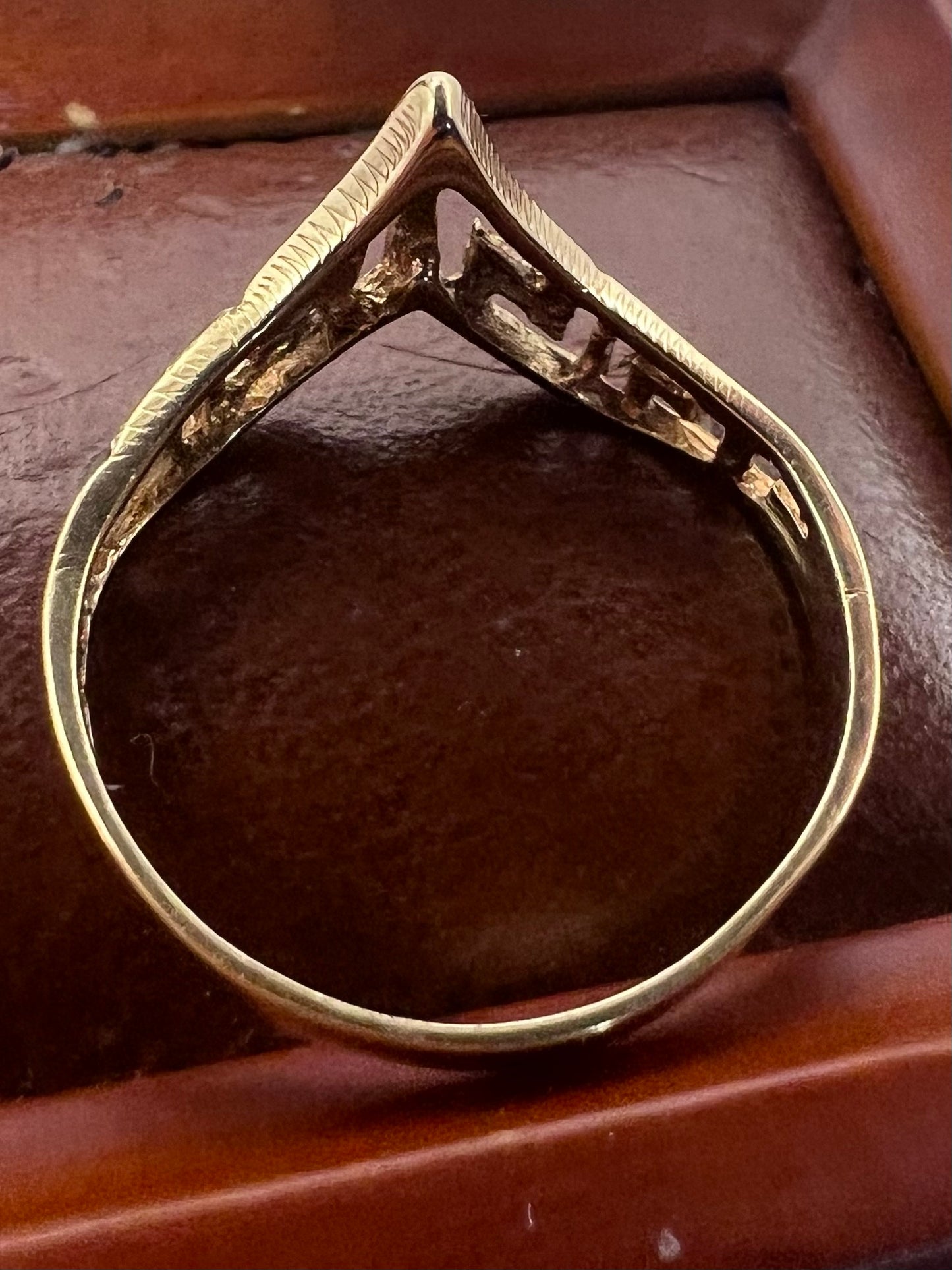 Quality 9ct Yellow Gold Greek Style Wishbone Ring - P
