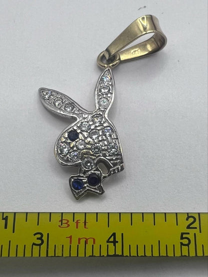 Quality 9ct Yellow Gold Playboy Bunny Pendant • 2.12 Grams