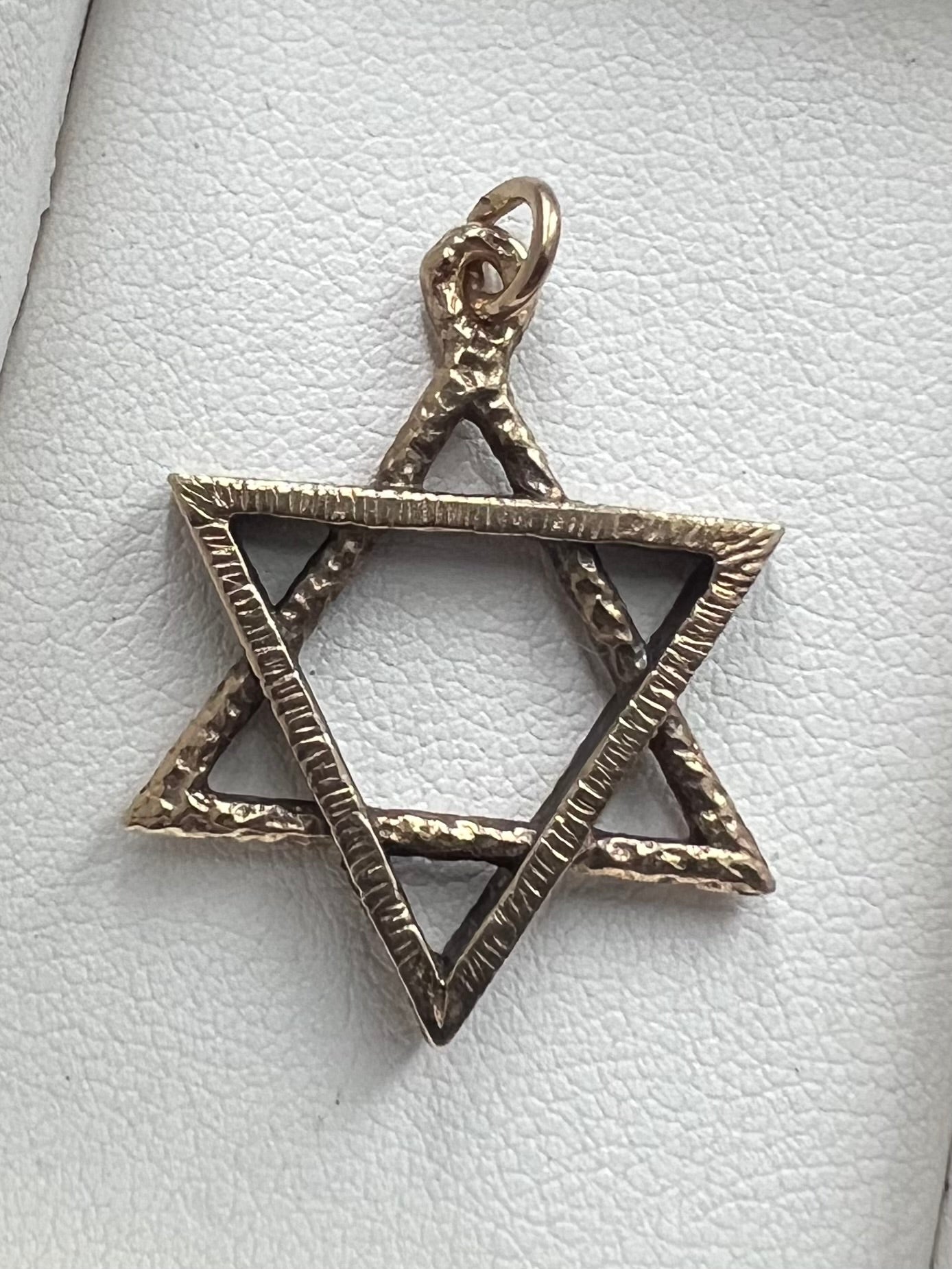 Vintage 9ct Yellow Gold Star Of David Pendant - 3.06 Grams