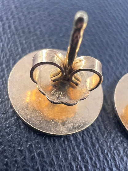 Quality 14ct Yellow Gold Taurus Stud Earrings - 1.42 Grams