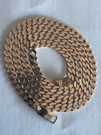 Vintage 9ct Rose Gold Curb Chain • 19.41 Grams
