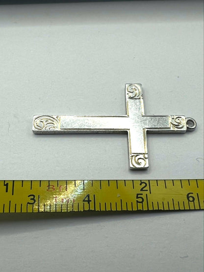 Vintage 925 Sterling Silver Cross Charm - 2.70 Grams