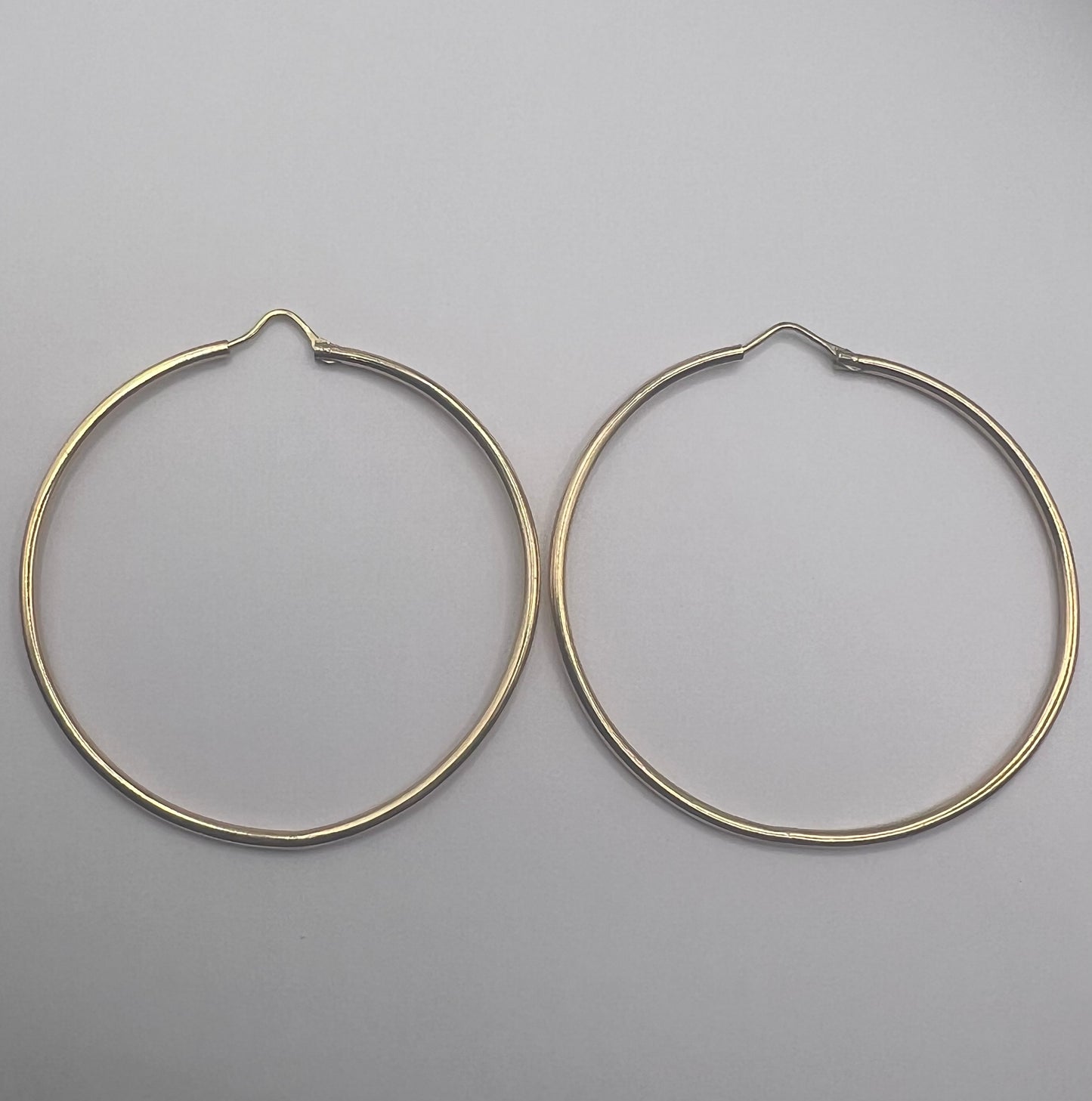 Italian 18ct Yellow Gold Hoop Earrings • 11.61 Grams