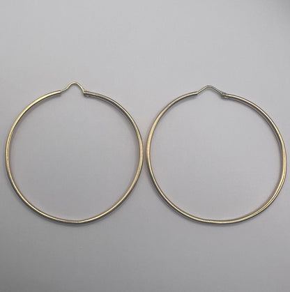 Italian 18ct Yellow Gold Hoop Earrings • 11.61 Grams