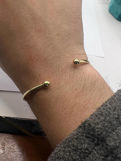 Vintage 9ct Yellow Gold Torque Bracelet • 2.65 Grams
