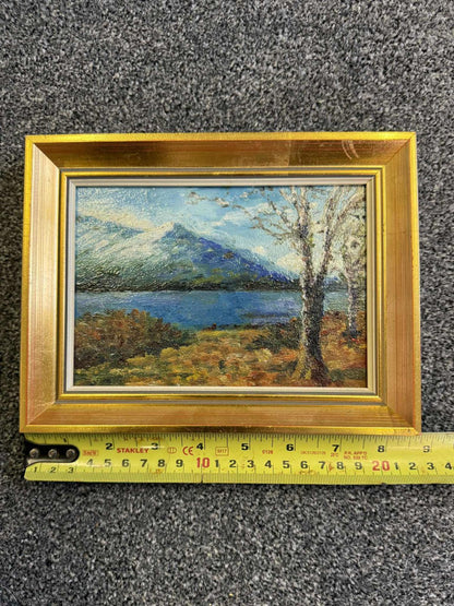 Charming Oil Painting Of Scottish Loch In Gold Frame - 1942 - Signed