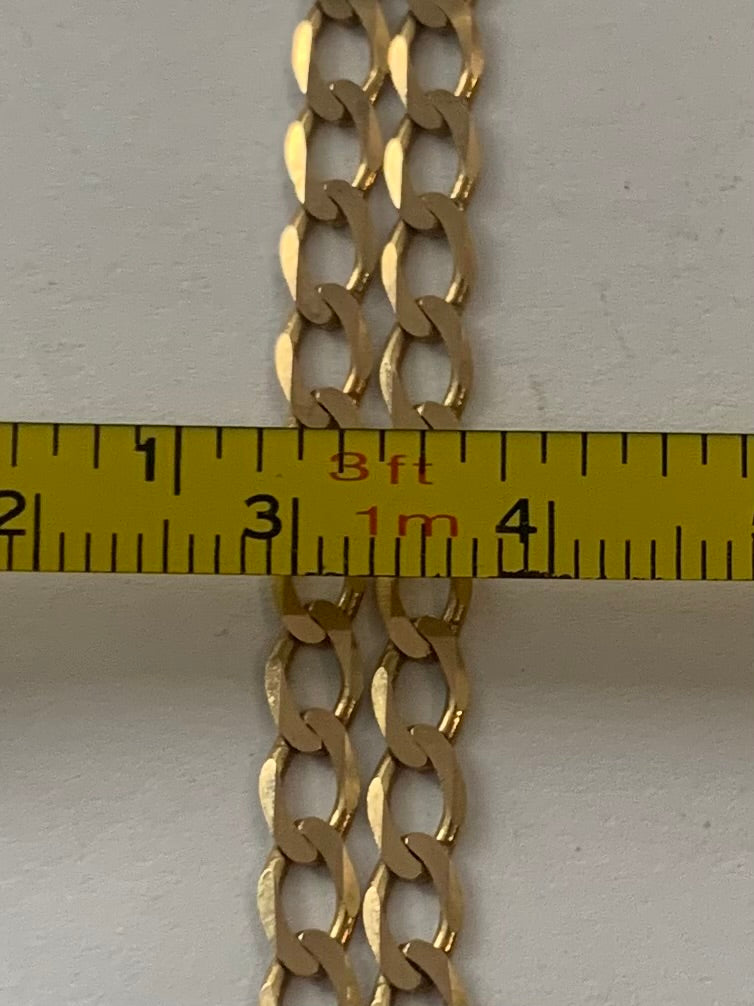 Vintage 9ct Yellow Gold Italian Curb Chain - 7.09 Grams